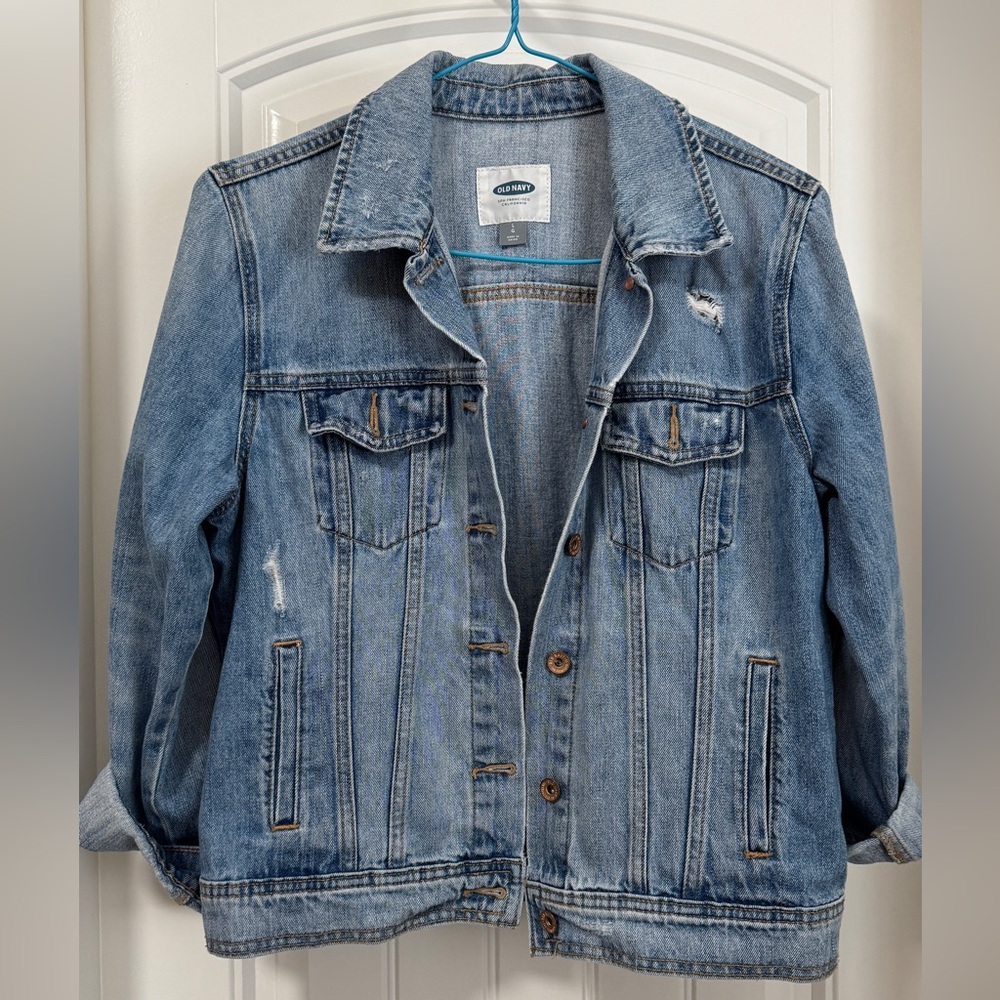 Old Navy Blue Denim Jacket Size L